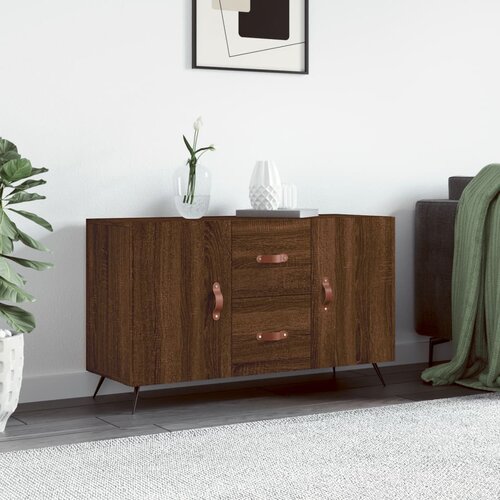  Komoda smeđa boja hrasta 100 x 36 x 60 cm od konstruiranog drva Cijene