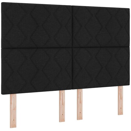 vidaXL Postelja z vzmetnico z vzglavjem Črna 160 x 200 cm blago, (5000126736) Cene