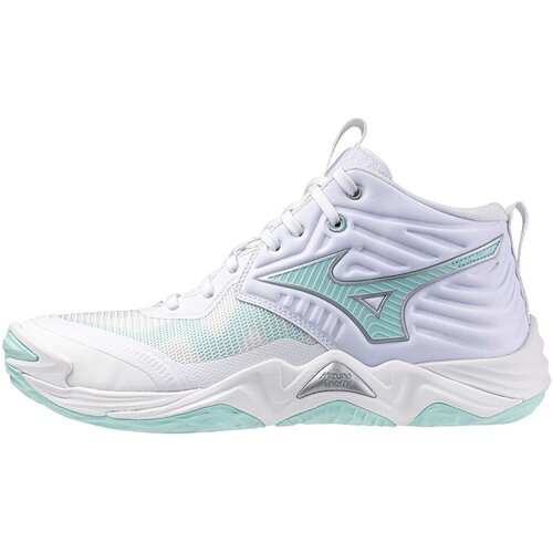 Mizuno &amp;Scaron;port Shoe Wave Momentum Elite Mid W Modra Slike