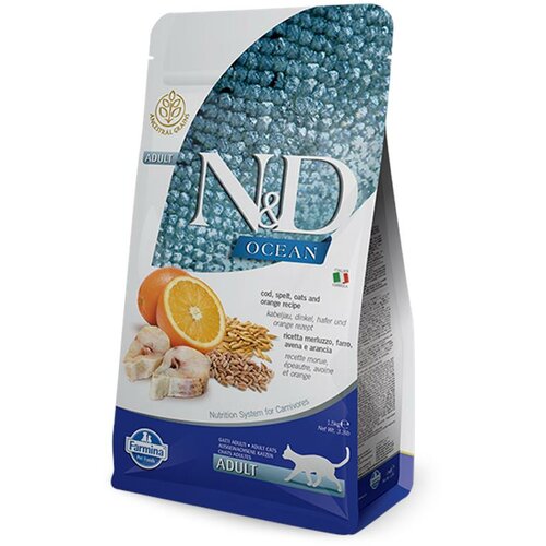 N&d suva hrana za mačke - bakalar, spelta, ovas i pomorandža 1.5kg Cene