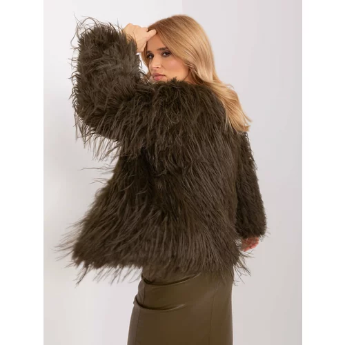Fashion Hunters Off-season jacket lined with khaki fur