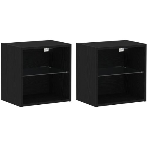 VidaXL Ormarić za skladi&amp;scaron;tenje Crni hrast MDF 40 x 28.5 x 40 cm Slike