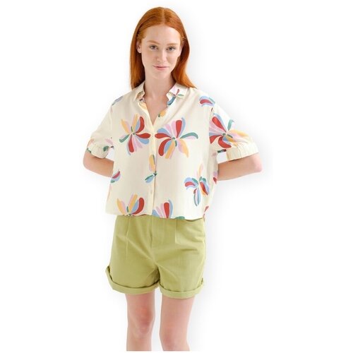 Compania Fantastica Topi & Bluze COMPA&Ntilde;IA FANT&Aacute;STICA Shirt 12100 - Flowers 12 Večbarvna Cene