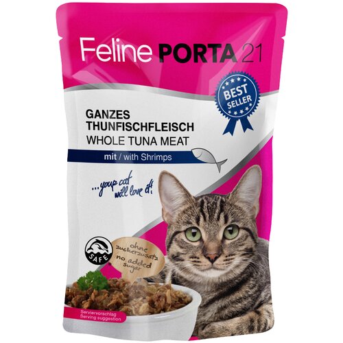 Porta Feline 21 vrećice 6 x 100 g - Tuna sa škampima Cijene