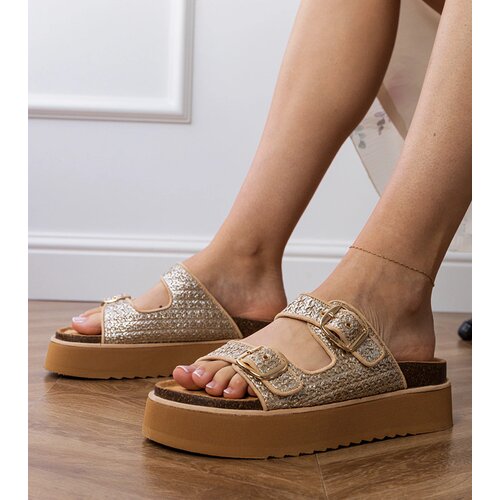 Gemre Beige sandals with buckles on straps Orinos Cene