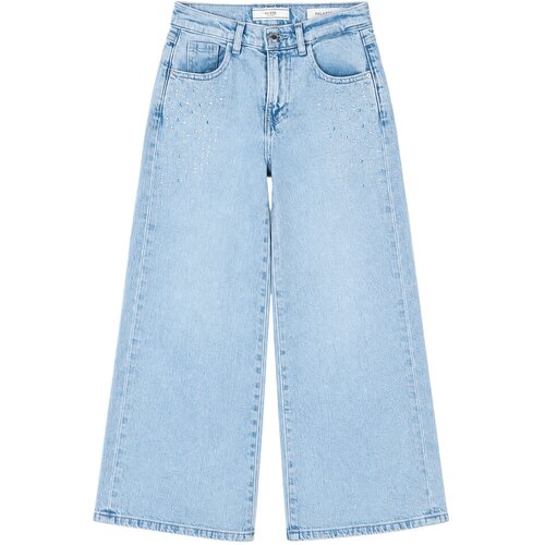 Guess PALAZZO COMFORT DENIM PANTS W/ Plava Cijene