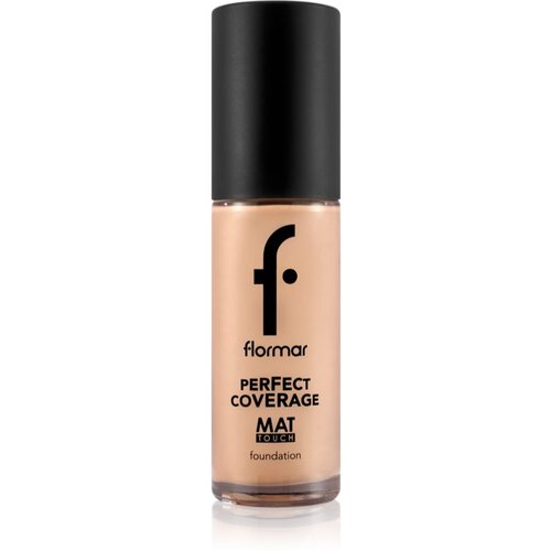 Flormar Perfect Coverage Mat Touch Foundation matirajoči tekoči puder za me&amp;scaron;ano do mastno kožo odtenek 308 Fair Ivory 30 ml Slike