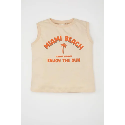 Defacto Baby Boy Crew Neck Printed Undershirt