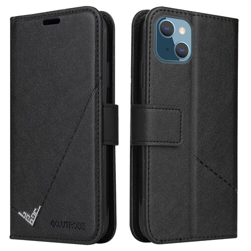 INORCO GQ.UTROBE za iPhone 14 Plus denarnica stojalo PU usnjena torbica pravokotna kovinska dekoracija ovitek za mobilni telefon, (22035890) Slike