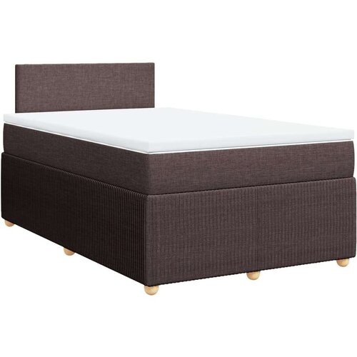 VidaXL krevet box spring s madracem tamnosmeđi 120 x 190 cm od tkanine Slike