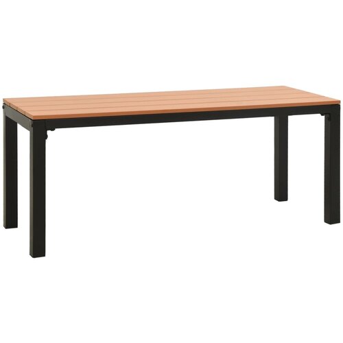 vidaXL Vrtna klop 110 cm jeklo in WPC rjava in črna, (20980243) Cene