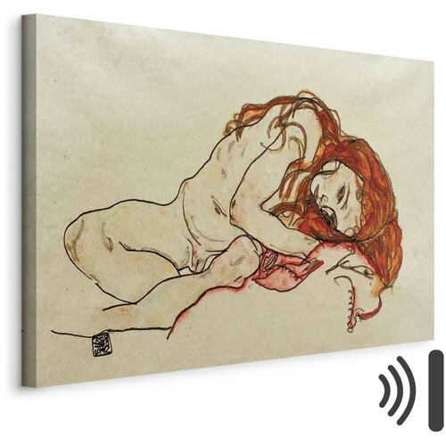 Slika - Egon Schiele &ndash; Crouched Girl With Bowed Head 120x80 Akustična Cijene