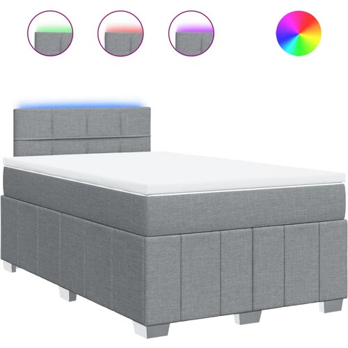 Maison Chic Box spring postelja - Vzmetna postelja z vzmetnico svetlo siva 120x200 cm blago SL11088, (21905286) Cene