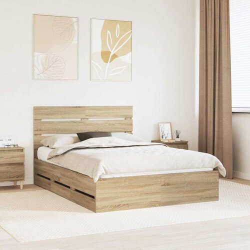  Okvir za krevet s ladicama Sonoma hrast 160 x 200 cm - sonoma hrast 160 x 200 cm Cijene