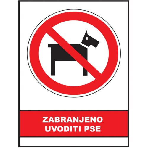  ZABRANJENO UVODITI PSE NALJEPNICA 10X12 Cijene