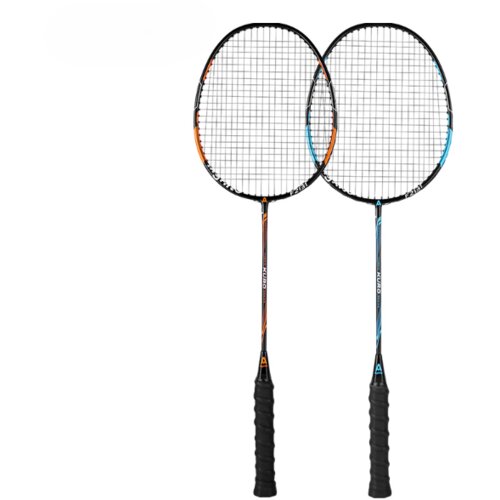 Agnite Set za badminton sa 2 reketa i 3 loptice, Crni Slike