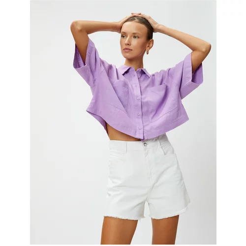Koton Shirt - Lilac - Oversize