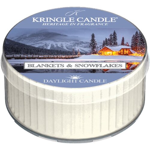 Kringle Candle Blankets &amp;amp; Snowflakes Daylight DTC mirisna svijeća 42 g Slike