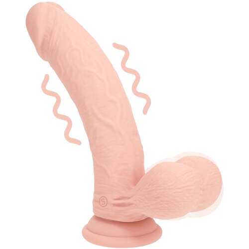 REALROCK dvakrat gosto realističen vibrator (barva kože) - 18 cm Cene