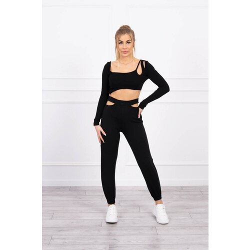 Kesi Set with top blouse black Slike