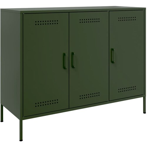 Maison Chic Komoda - Predalnik olivno zelena 100,5x39x79 cm jeklo, (21715743) Cene
