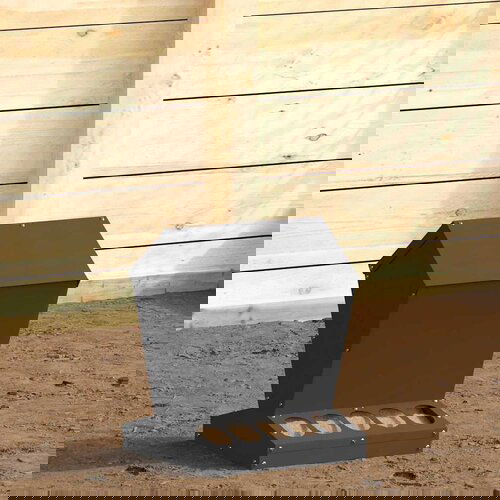 vidaXL hranilica za piliće crna 30 x 30 x 39 cm hladno valjani čelik Cene