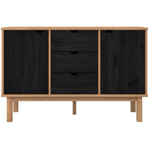  Kreveta OTTA Crna 113,5 x 43 x 73 cm Masivna borovina Slike