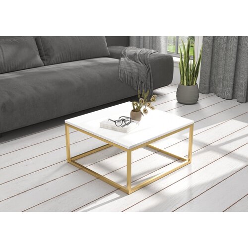 ADRK Moderna stoli za kavu BELTEN 65x65 cm - ZLATNA-BIJELA Slike