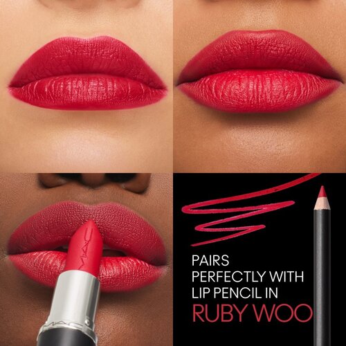 MAC Cosmetics M&amp;middot;A&amp;middot;Cximal Silky Matte Lipstick matirajoča &amp;scaron;minka odtenek Ruby Woo 3,5 g Slike
