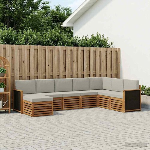  Set vanjskih sofa 6 kom. Prirodna i svjetlosiva Cijene