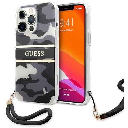 Guess OVITEK HARDCASE ZA IPHONE 13 PRO MAX 6.7 BLACK CAMO, (21833614) Cene