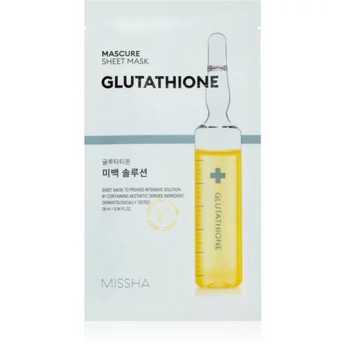 MISSHA Mascure Glutathione sheet maska za blistav ten 28 ml