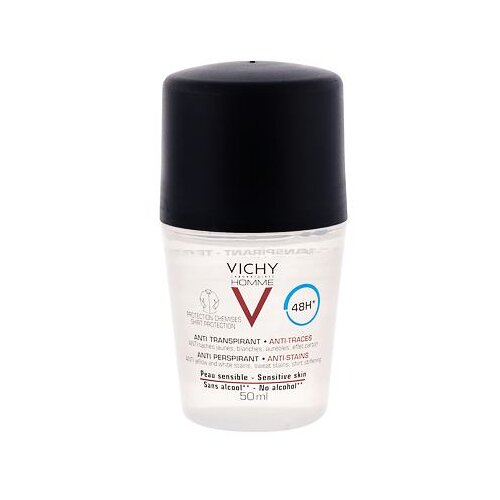 Vichy homme anti-stains 48H antiperspirant protiv bijelih i žutih mrlja 50 ml za mu&amp;scaron;karce Slike