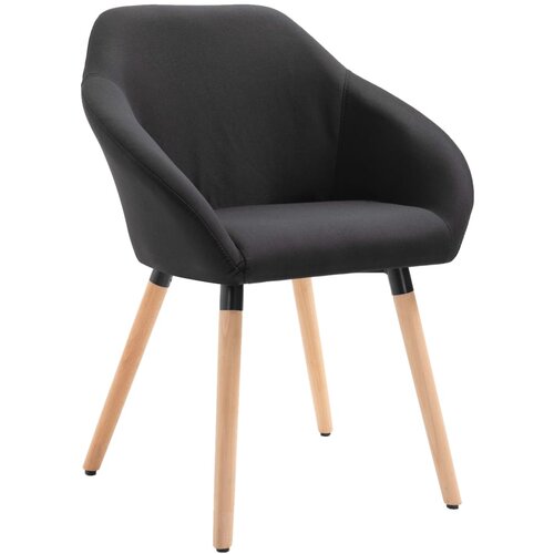 vidaXL Blagovaonska stolica od tkanine crna Cijene