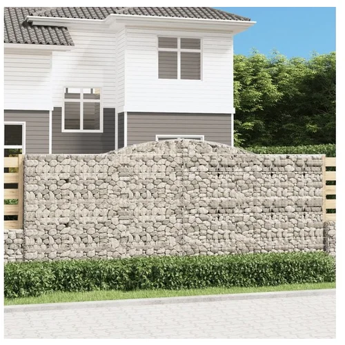 vidaXL Obokane gabion košare 6 kosi 400x30x160/180 cm pocink