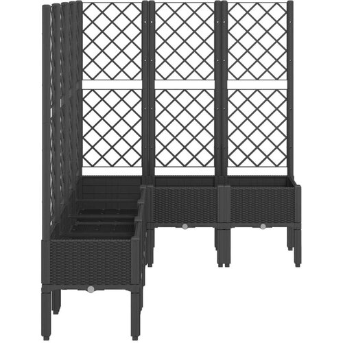  Vrtna sadilica s re&amp;scaron;etkom crna 160 x 120 x 142 cm PP Slike