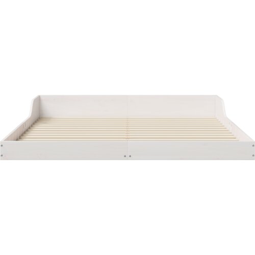  posteljni okvir, trden borov les, bela, 143,5&amp;times;223,5&amp;times;24 cm Slike