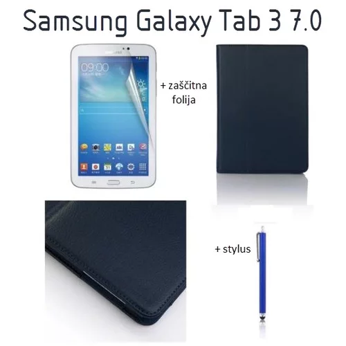  Ovitek / etui / zaščita za Samsung Galaxy Tab 3 7.0 - modri (+ zaščitna folija in pisalo)