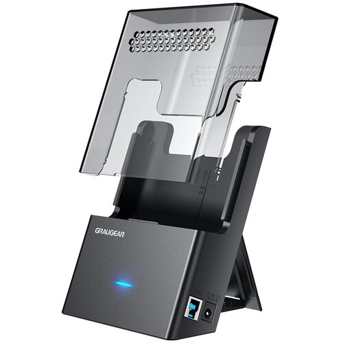 GRAUGEAR G-3502-AC storage drive docking station USB 3.2 Gen 1 (3.1 Gen 1) Type-B Black, Transparent Slike