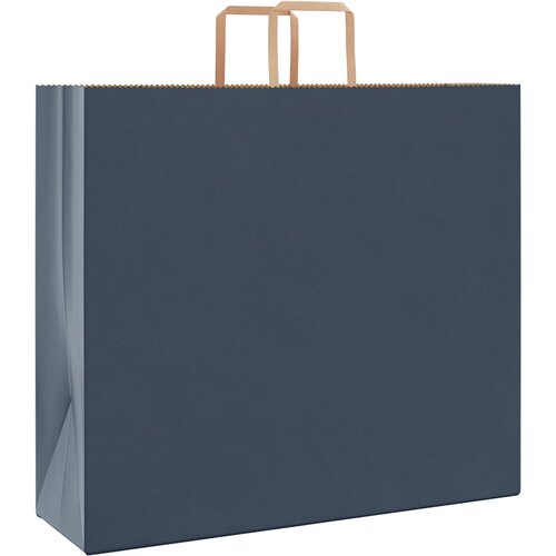  Papirnate vrećice 250 kom s ručkama plave 54x15x49 cm Slike