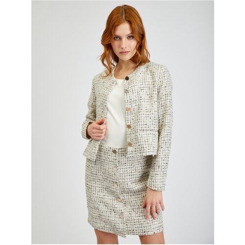 Orsay Cream Women&amp;#039;s Patterned Jacket - Women Slike