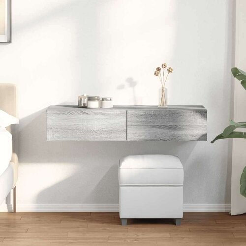 vidaXL Zidna polica s ladicama siva sonoma 100x36x19 cm Cene