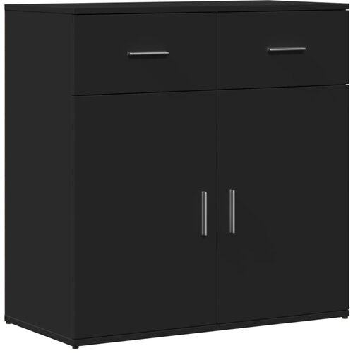 Maison Chic Komoda - Predalnik črna 79x38x80 cm inženirski les, (21715931) Cene