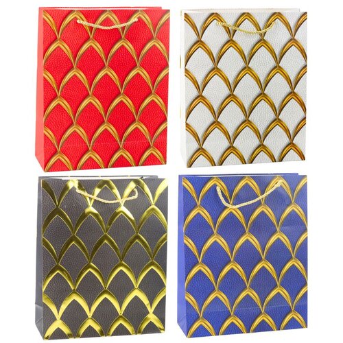  Elegantna poklon vrećica s zlatnim ukrasima 32 x 26 x 12 cm Cene