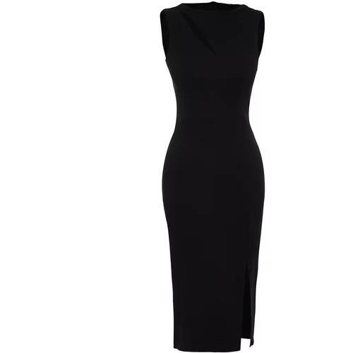 Trendyol Black Window/Cut Out Detailed Woven Dress