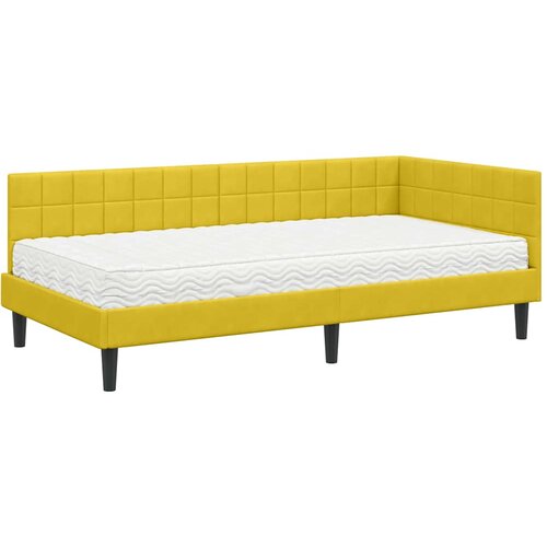  Kutni krevetni okvir s madracem 2 kom. Žuta 100 x 200 cm Bar&amp;scaron;un Slike