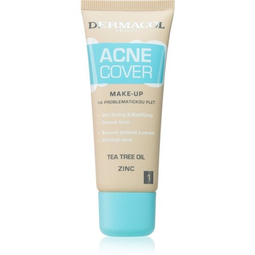 Dermacol Acne Cover pomirjajoči tekoči puder s Tea Tree olji odtenek No.1 30 ml Slike