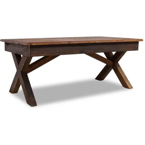  Klubska mizica iz masivnega predelanega lesa 110x60x45 cm