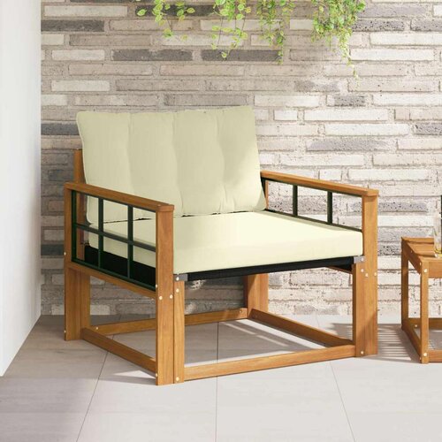  Set vanjskih sofa Čvrsto drvo akacije i Textilene Prirodna Cene