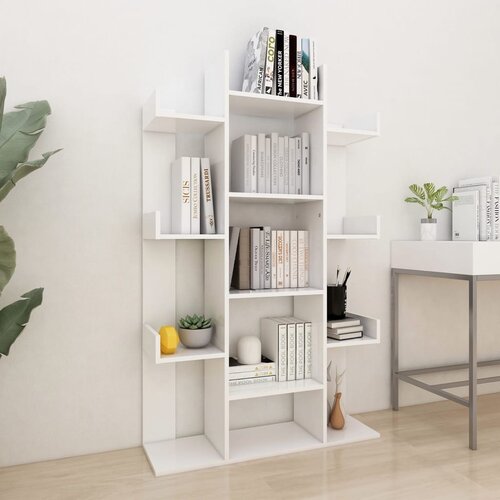 Furnova Knjižna omara bela 86x25,5x140 cm iverna plo&amp;scaron;ča, (21933145) Slike